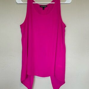 Express slit back tank pink top size M